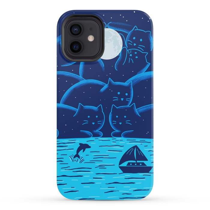 iPhone 12 mini StrongFit Cats Landscape by Coffee Man