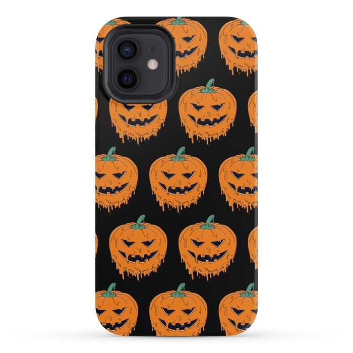 iPhone 12 mini StrongFit Melted Pumpkin Pattern by Coffee Man
