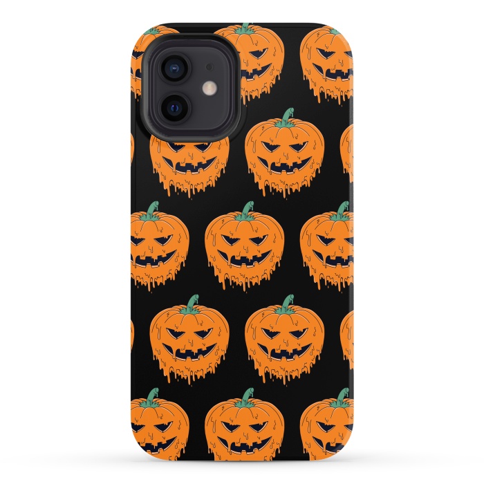 iPhone 12 StrongFit Melted Pumpkin Pattern by Coffee Man