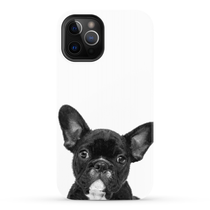 iPhone 12 Pro StrongFit Black and White French Bulldog by Alemi