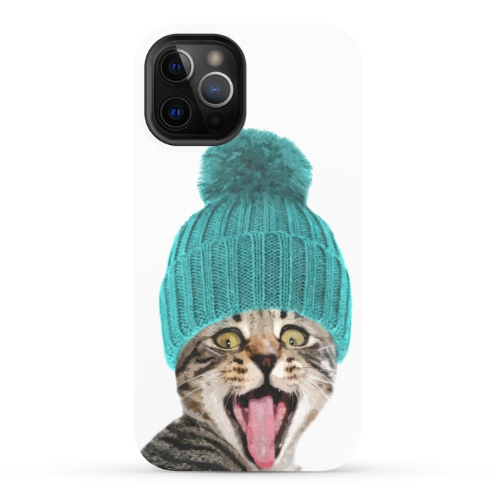 iPhone 12 Pro StrongFit Cat with Hat Portrait by Alemi