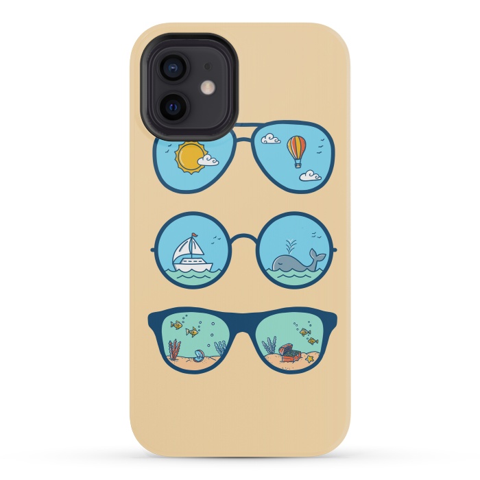 iPhone 12 mini StrongFit Sunglasses Landscape-2 by Coffee Man