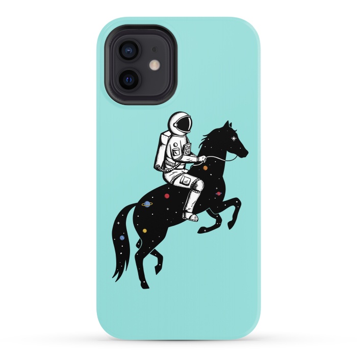 iPhone 12 StrongFit Astronaut and Horse 2 by Coffee Man