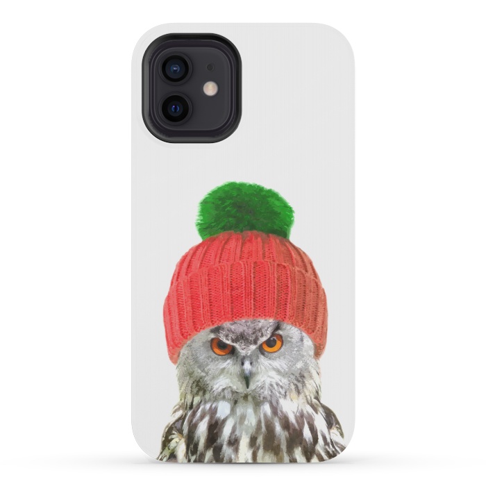 iPhone 12 mini StrongFit Funny Owl Portrait by Alemi