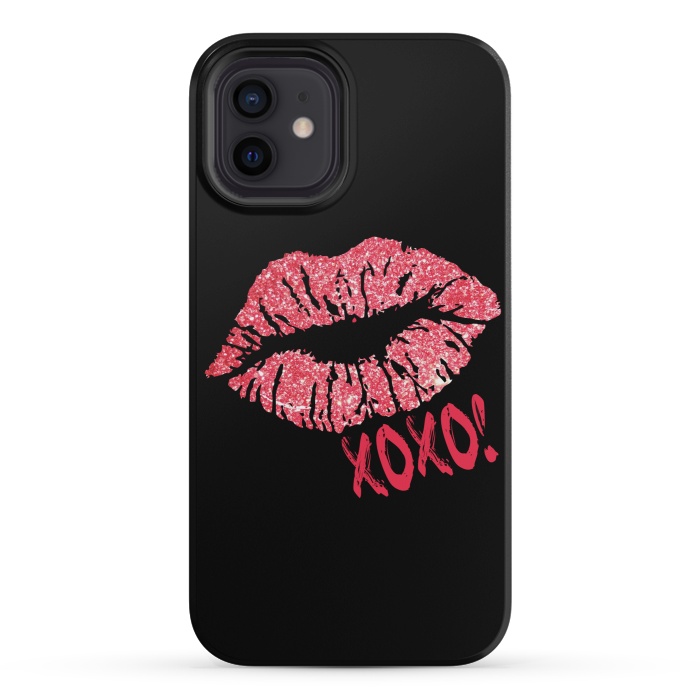 iPhone 12 mini StrongFit Lips XOXO by Alemi