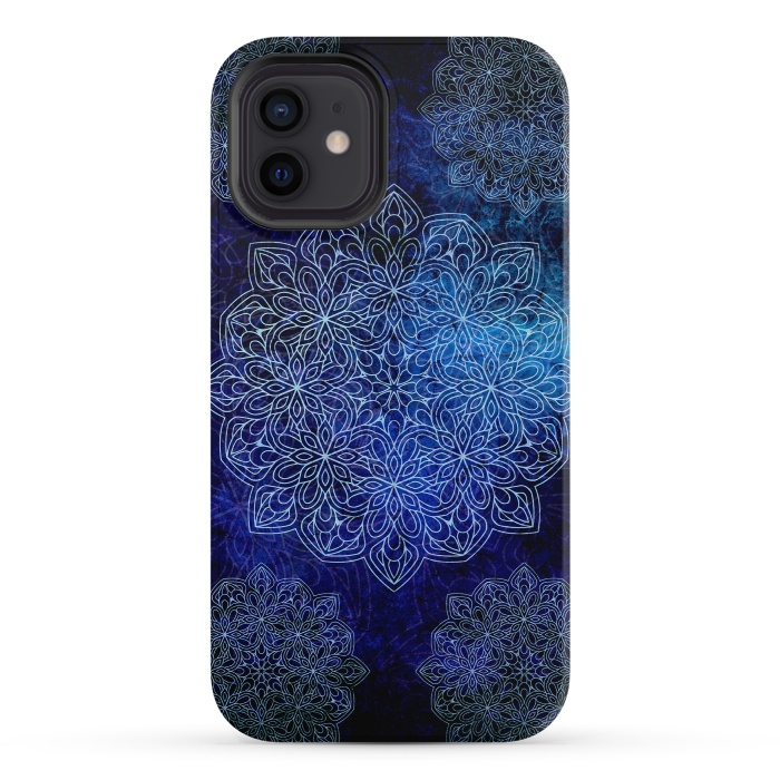 iPhone 12 StrongFit Blue Mandala  by Rossy Villarreal