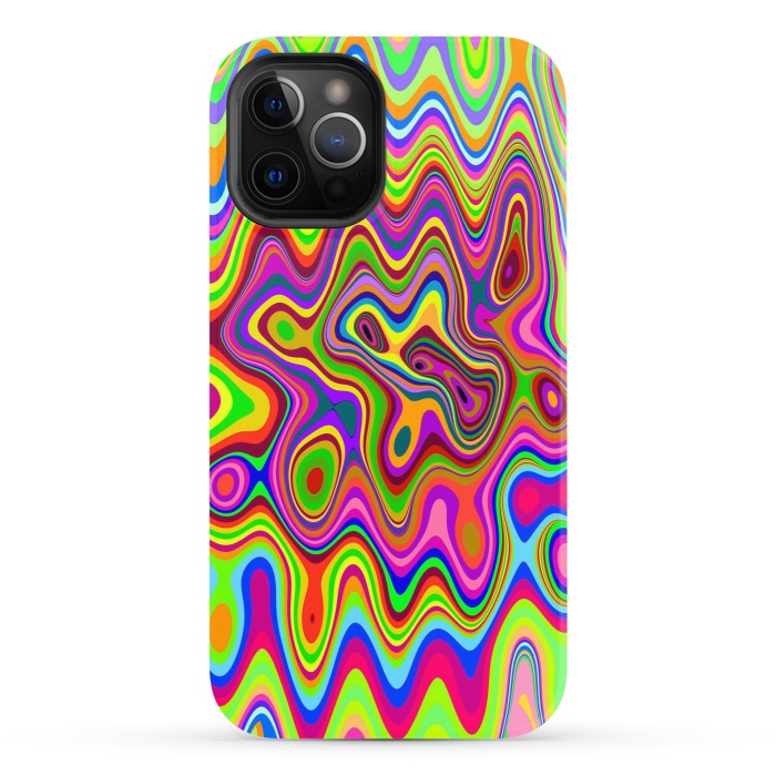 iPhone 12 Pro StrongFit Psychedelic Glowing Colors Pattern by BluedarkArt