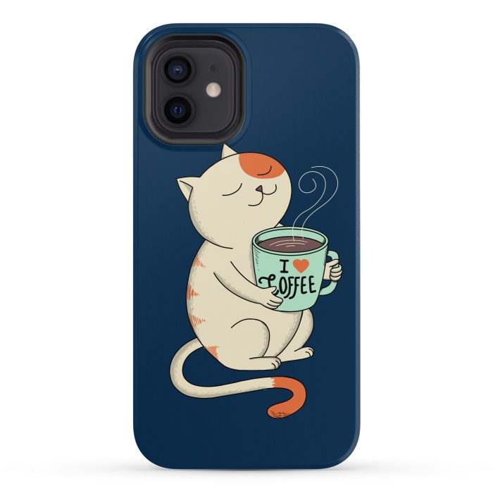 iPhone 12 StrongFit Cat and Coffee 2 by Coffee Man