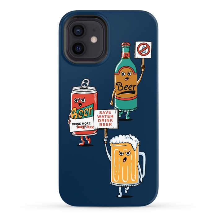 iPhone 12 StrongFit Save Water Drink Beer by Coffee Man