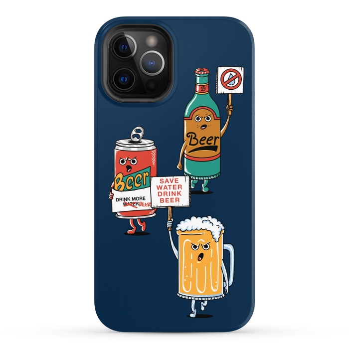 iPhone 12 Pro StrongFit Save Water Drink Beer by Coffee Man