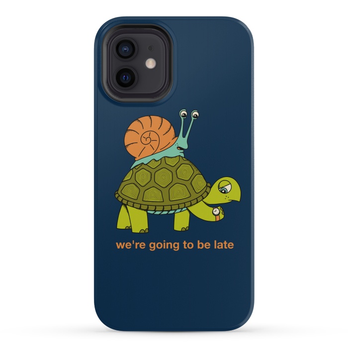 iPhone 12 mini StrongFit Turtle and Snail by Coffee Man