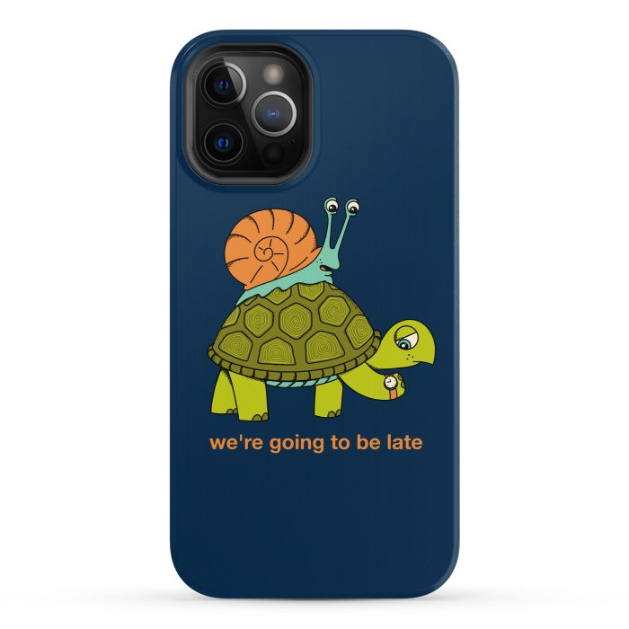 iPhone 12 Pro StrongFit Turtle and Snail by Coffee Man