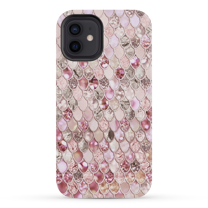 iPhone 12 mini StrongFit Rose Gold Mermaid Scales by  Utart