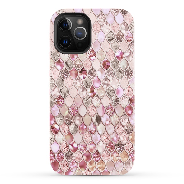iPhone 12 Pro StrongFit Rose Gold Mermaid Scales by  Utart