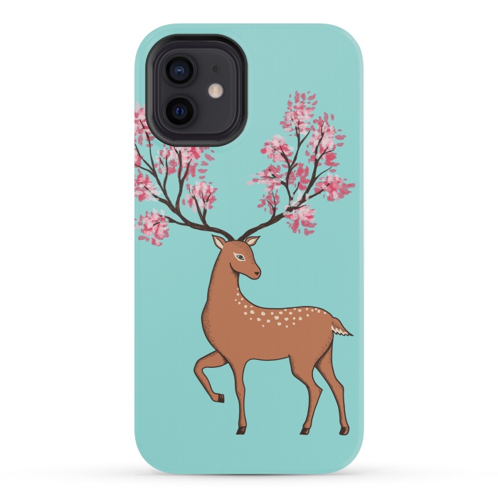 iPhone 12 mini StrongFit Natural Deer by Coffee Man