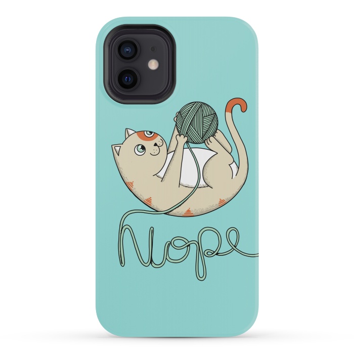 iPhone 12 mini StrongFit Cat nope 2 by Coffee Man