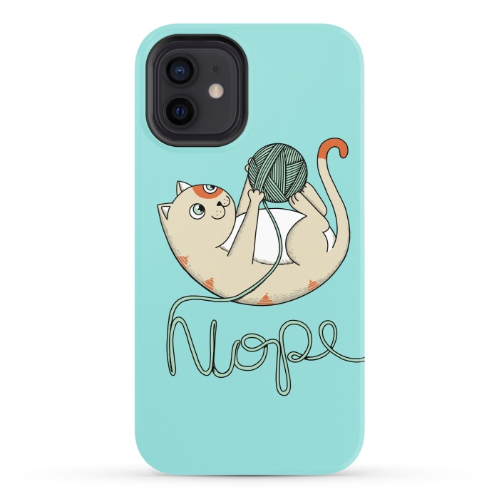 iPhone 12 StrongFit Cat nope 2 by Coffee Man