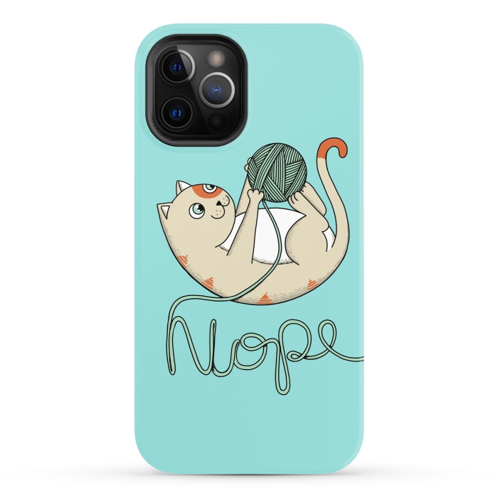 iPhone 12 Pro StrongFit Cat nope 2 by Coffee Man