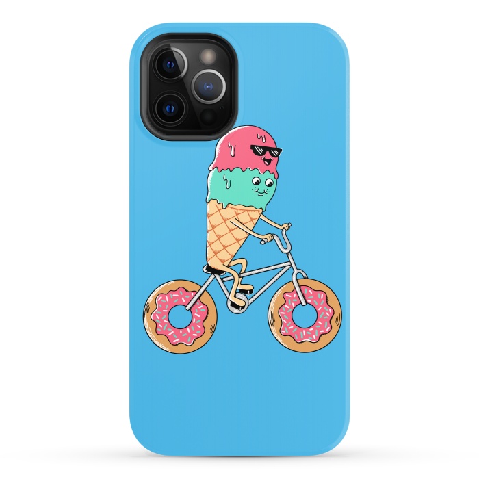 iPhone 12 Pro StrongFit Donut Bicycle Blue by Coffee Man