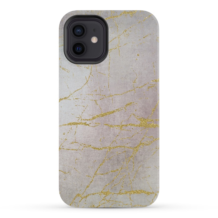 iPhone 12 mini StrongFit Rose Gold Glamour Marble 2 by Andrea Haase