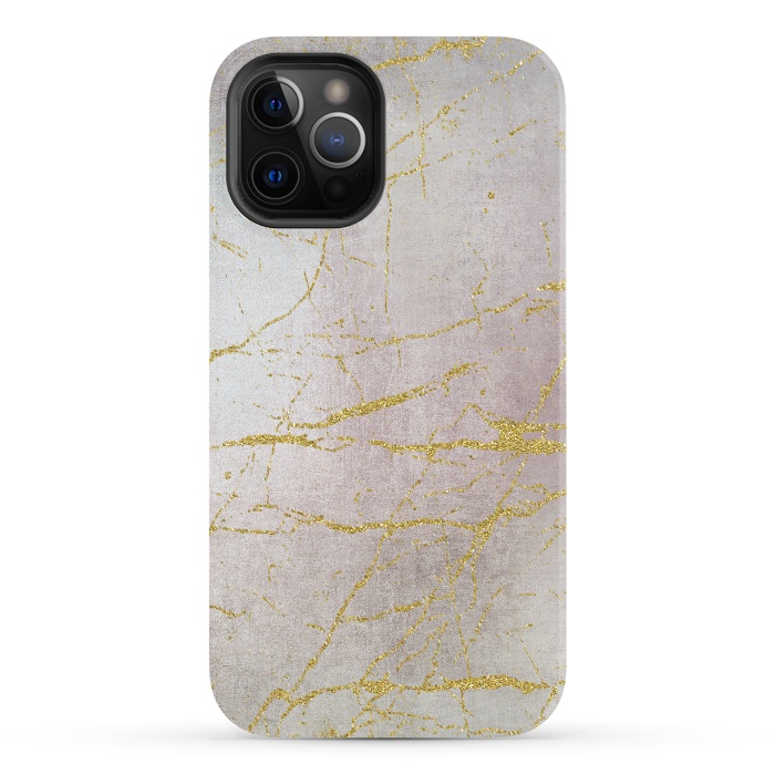 iPhone 12 Pro StrongFit Rose Gold Glamour Marble 2 by Andrea Haase
