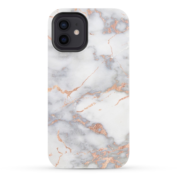 iPhone 12 StrongFit Rose Gold and Marble by  Utart
