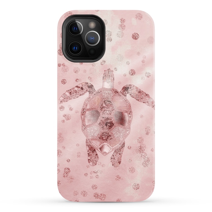 iPhone 12 Pro StrongFit Glamorous Sea Turtle by Andrea Haase