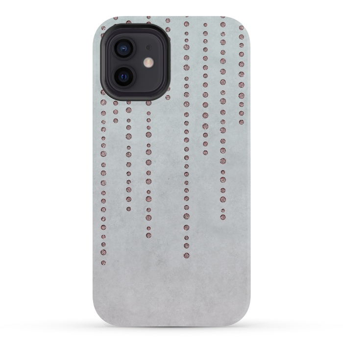 iPhone 12 mini StrongFit Soft Pink Rhinestone Embellishment by Andrea Haase