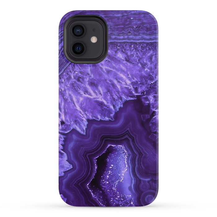 iPhone 12 mini StrongFit Ultra Violet Pantone Agate Geode by  Utart