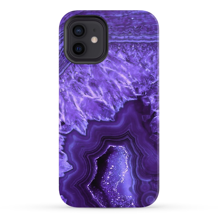iPhone 12 StrongFit Ultra Violet Pantone Agate Geode by  Utart