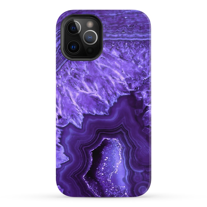 iPhone 12 Pro StrongFit Ultra Violet Pantone Agate Geode by  Utart