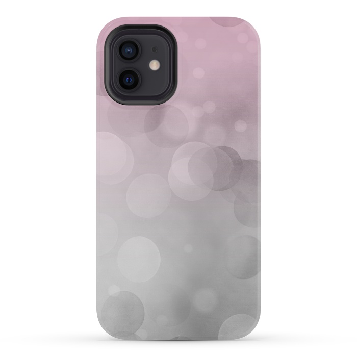 iPhone 12 mini StrongFit Floating Lense Flares In Grey And Pink by Andrea Haase