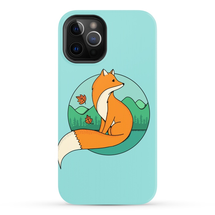 iPhone 12 Pro StrongFit Fox and Landscape by Coffee Man