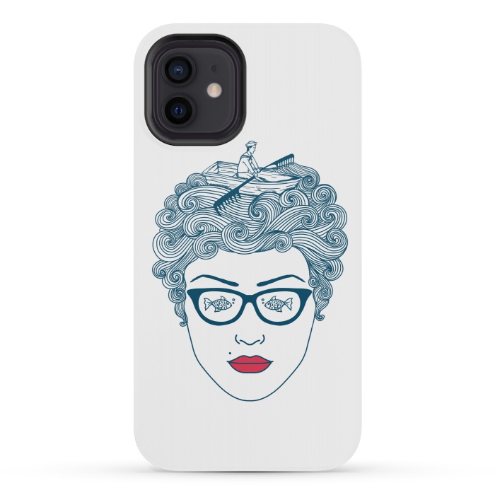 iPhone 12 mini StrongFit Lady Ocean by Coffee Man