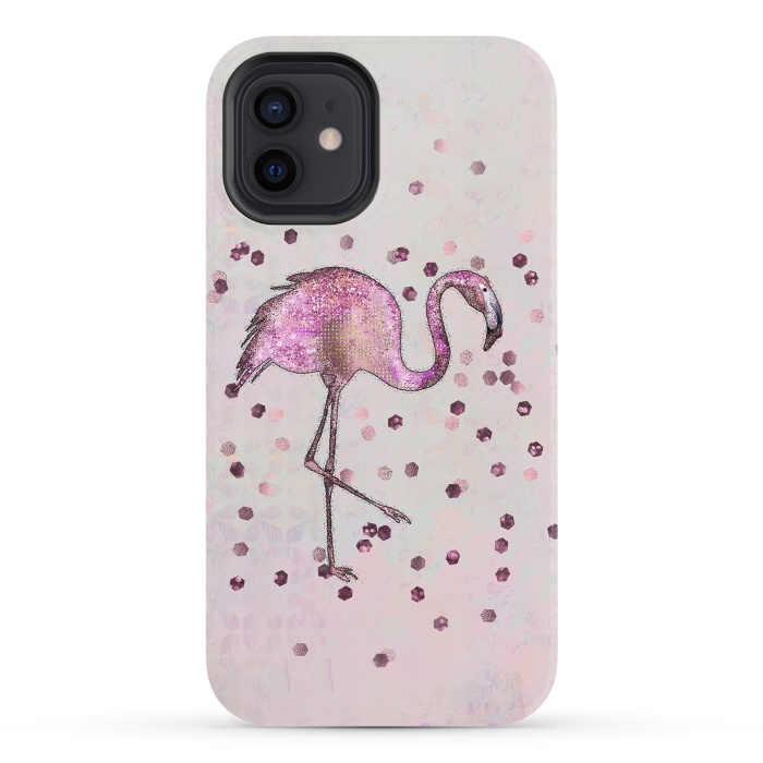 iPhone 12 StrongFit Glamorous Flamingo by Andrea Haase