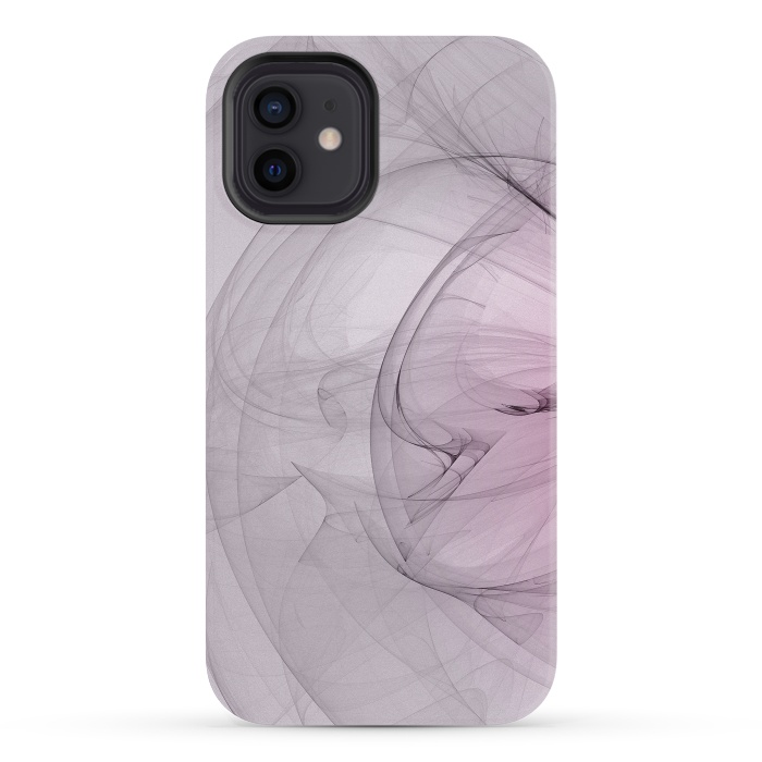iPhone 12 mini StrongFit Purple Fractal Dreams by Andrea Haase