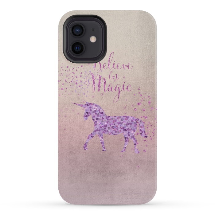 iPhone 12 mini StrongFit Unicorn Believe In Magic by Andrea Haase