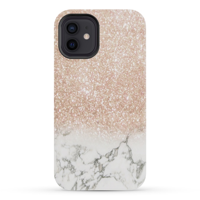 iPhone 12 mini StrongFit Marble & Stardust Ombre by ''CVogiatzi.