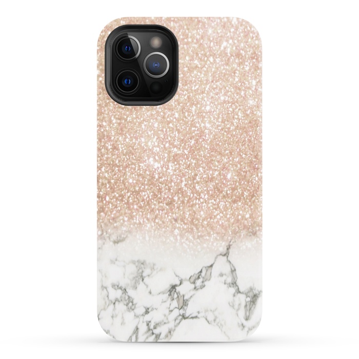 iPhone 12 Pro StrongFit Marble & Stardust Ombre by ''CVogiatzi.