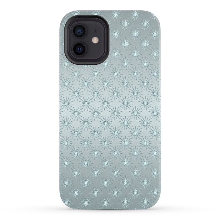 iPhone 12 StrongFit Turquoise Star Pattern by Andrea Haase