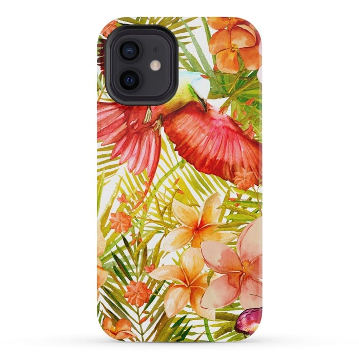 iPhone 12 mini StrongFit Tropical Bird in Jungle by  Utart