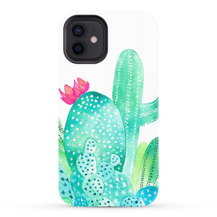 iPhone 12 StrongFit Cactus Garden by Amaya Brydon