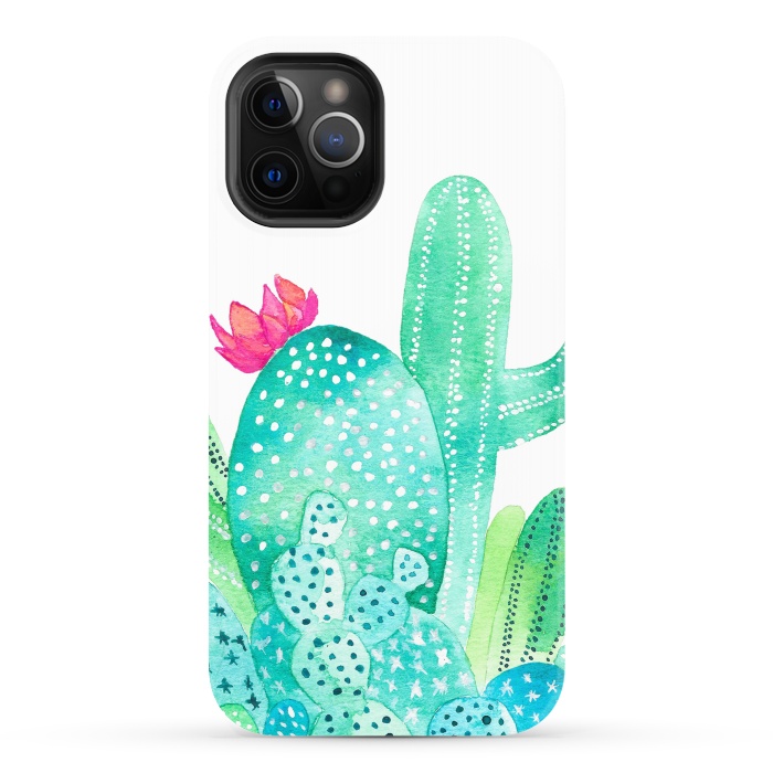 iPhone 12 Pro StrongFit Cactus Garden by Amaya Brydon