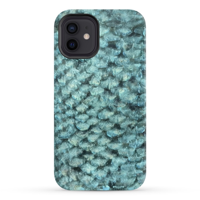 iPhone 12 mini StrongFit Shimmering Fish Scale  by Andrea Haase