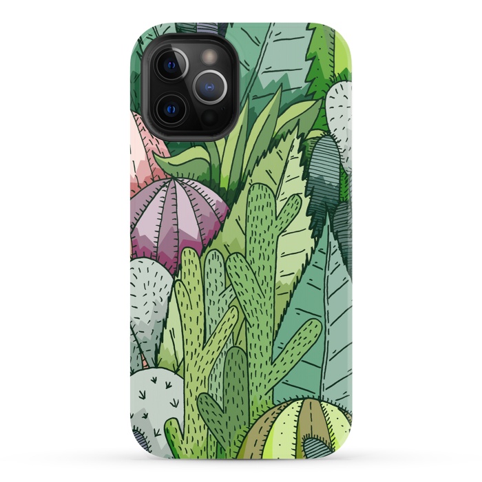 iPhone 12 Pro StrongFit Cactus Garden by Steve Wade (Swade)