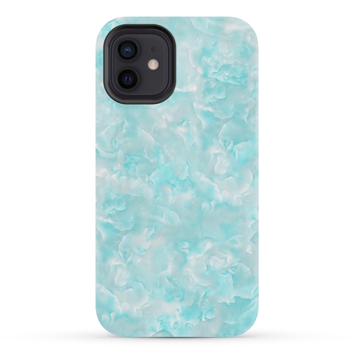 iPhone 12 mini StrongFit Trendy Blue Mother of Pearl Texture by  Utart