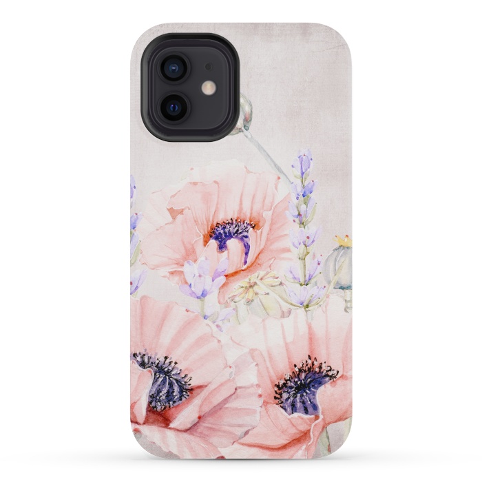 iPhone 12 mini StrongFit Pink Poppy Field by  Utart