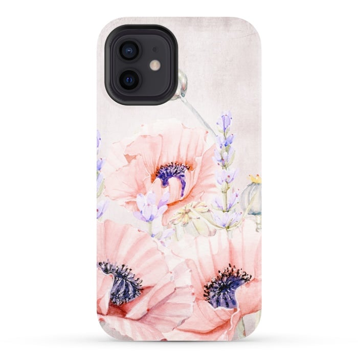 iPhone 12 StrongFit Pink Poppy Field by  Utart