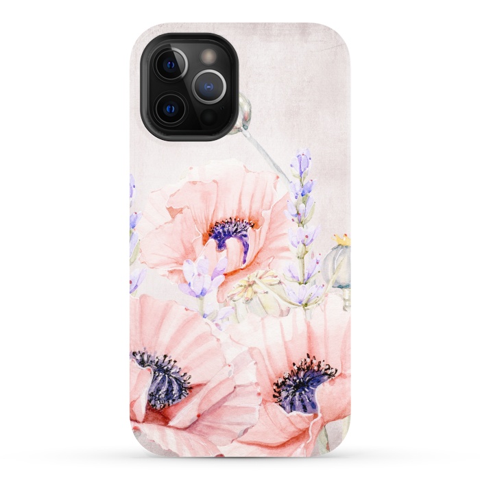 iPhone 12 Pro StrongFit Pink Poppy Field by  Utart