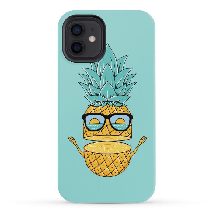 iPhone 12 mini StrongFit Pineapple Sunglasses by Coffee Man